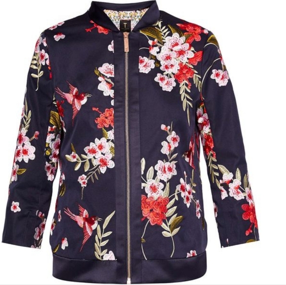 🍒LIKE NEW🍒 TED BAKER ORIENTAL BOMBER JACKET - Picture 4 of 12